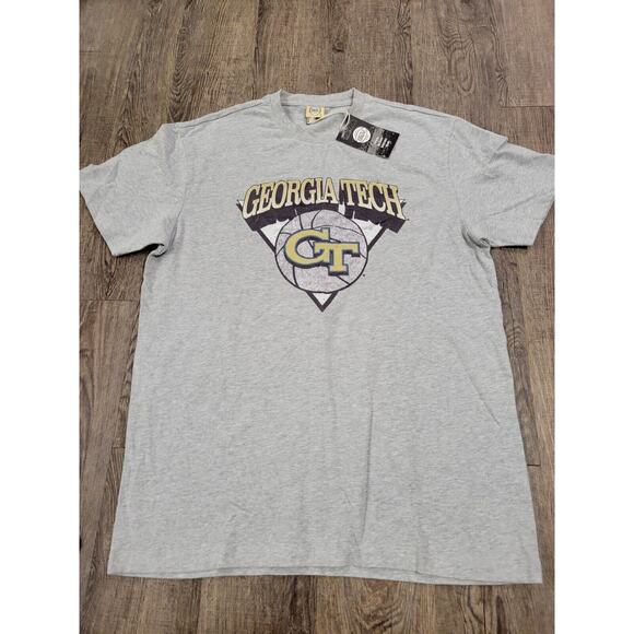 19 Nine Hardwood History Georgia Tech NWT Gray Tshirt Men's Large - Picture 1 of 3